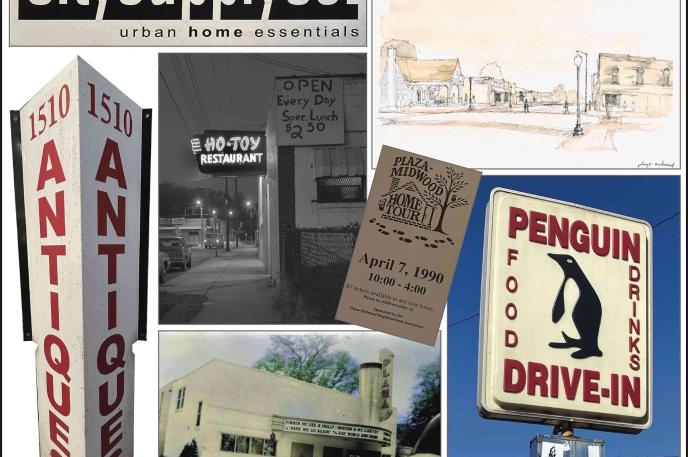 Picture of various famous signs from Plaza Midwood. Picture of various famous signs from Plaza Midwood.