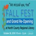 North County Regional Fall Fest and Grand Re-Opening set for Saturday, October 26, 2019 