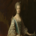 A portrait of Queen Charlotte of Mecklenburg. Find a hand-written letter from the Queen at the Charlotte Mecklenburg Library.